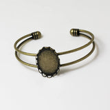Beadsnice Base Cuff Bracelet 18x25mm Oval DIY Jewelry Supplies