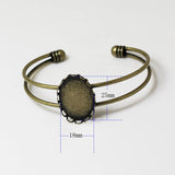 Beadsnice Base Cuff Bracelet 18x25mm Oval DIY Jewelry Supplies