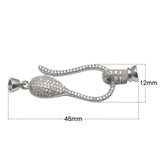 925 Silver CZ Bracelet Hooks Micro Pave Clasp