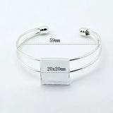 Beadsnice Bracelet Findings Cuff Nickel 20mm Bezel Setting