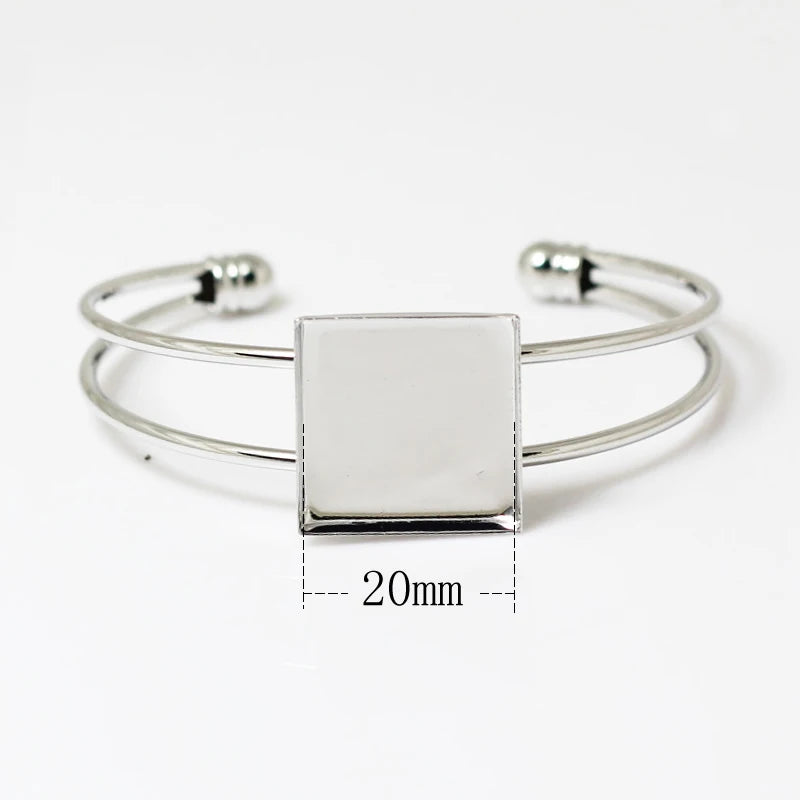 Beadsnice Bracelet Findings Cuff Nickel 20mm Bezel Setting