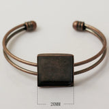 Beadsnice Bracelet Findings Cuff Nickel 20mm Bezel Setting