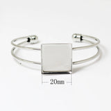 Beadsnice Bracelet Findings Cuff Nickel 20mm Bezel Setting