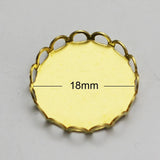 Beadsnice 18mm Round Bezel Setting Jewelry Tray for Pendant Making