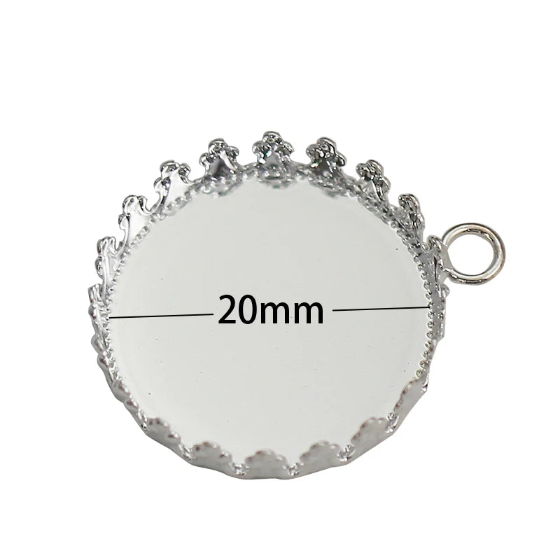 Beadsnice Brass Bezel Pendant Blanks for 20mm Round Base