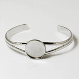 Brass Cuff Bezel Bangle Tray 20mm Round Setting Bracelet