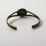 Brass Cuff Bezel Bangle Tray 20mm Round Setting Bracelet