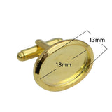 Brass Blank Cufflink Base Men Personalized Wedding Gift DIY Tray