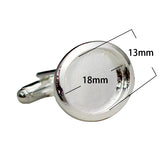 Brass Blank Cufflink Base Men Personalized Wedding Gift DIY Tray