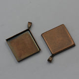 Beadsnice Brass Blank Metal Pendant Base Bezel Fit 1 Inch 5636