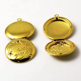 Beadsnice Brass Locket Photo Pendant Necklace