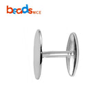 Sterling Silver Cuff Link Base 10mm Glue Pad DIY Cufflink