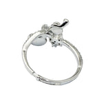 925 Sterling Silver Ring Base Adjustable Semitrailer Blank