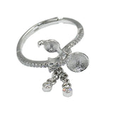 925 Sterling Silver Ring Base Adjustable Semitrailer Blank