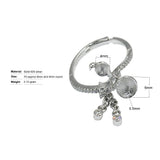 925 Sterling Silver Ring Base Adjustable Semitrailer Blank