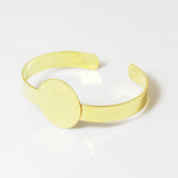 Flat Unique Brass Bracelet Base - ID4737