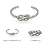 Beadsnice Knotted Bracelet Open Steel Women's Bracelet