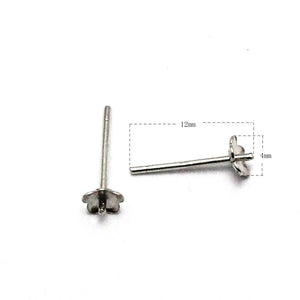 Vintage Silver 925 Stud Earrings with Earring Backs