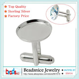 925 Silver Cufflinks with 18mm Blanks French Backs