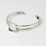 Beadsnice Brass Cuff Bracelet w/ 12mm Bezel Setting