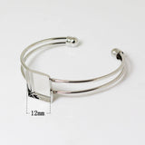 Beadsnice Brass Cuff Bracelet w/ 12mm Bezel Setting
