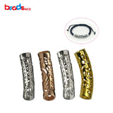 Silver Tube Beads Curved 925 DIY Jewelry Findings