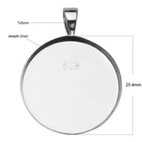 Square 25mm Photo Pendant Base Tray Bezel Cup Setting Sterling Silver 925