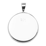 925 Silver Pendant Setting 1in Round DIY Sterling Silver Jewelry