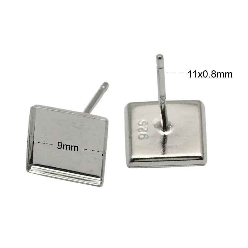 925 Silver Stud Earrings Hot Fine Jewelry