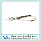 925 Silver Leverback Earrings with 6mm Beads Bail
