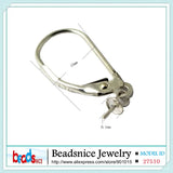 925 Silver Leverback Earrings with 6mm Beads Bail