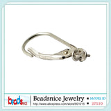 925 Silver Leverback Earrings with 6mm Beads Bail