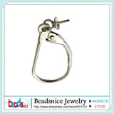 925 Silver Leverback Earrings with 6mm Beads Bail