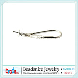 925 Silver Leverback Earrings with 6mm Beads Bail