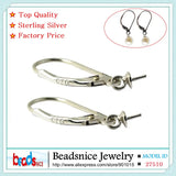 925 Silver Leverback Earrings with 6mm Beads Bail