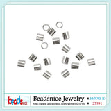925 Silver Crimp Tube End Beads DIY Jewelry Making