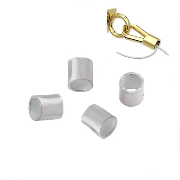925 Silver Crimp Tube End Beads DIY Jewelry Making