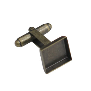 Square Cufflink Blanks Brass Base DIY Jewelry Making