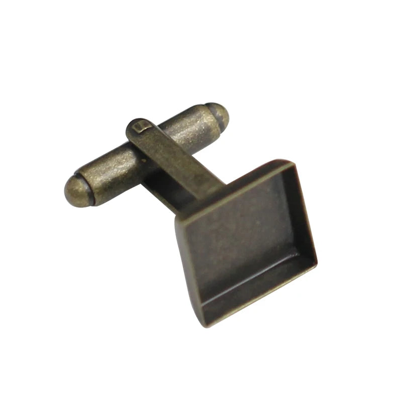 Square Cufflink Blanks Brass Base DIY Jewelry Making