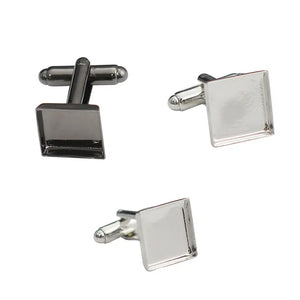 Square Cufflink Blanks Brass Base DIY Jewelry Making