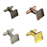 Square Cufflink Blanks Brass Base DIY Jewelry Making