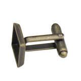 Square Men's Cufflink Blanks Brass Base for Jewelry Making