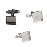 Square Men's Cufflink Blanks Brass Base for Jewelry Making