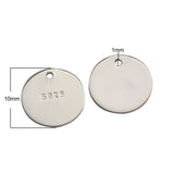 Sterling Silver Stamping Blank Disc Necklace Pendant Finding