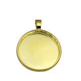 Sterling Silver Circle Pendant Blanks 25mm Round Blank Photo Pendant Trays