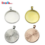 Sterling Silver Circle Pendant Blanks 25mm Round Blank Photo Pendant Trays