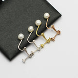 Sterling Silver Pearl Clip on Earrings for Women