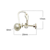 Sterling Silver Pearl Clip on Earrings for Women