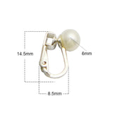 Sterling Silver Pearl Clip on Earrings for Women