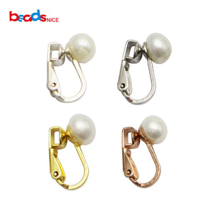 Sterling Silver Pearl Clip on Earrings for Women
